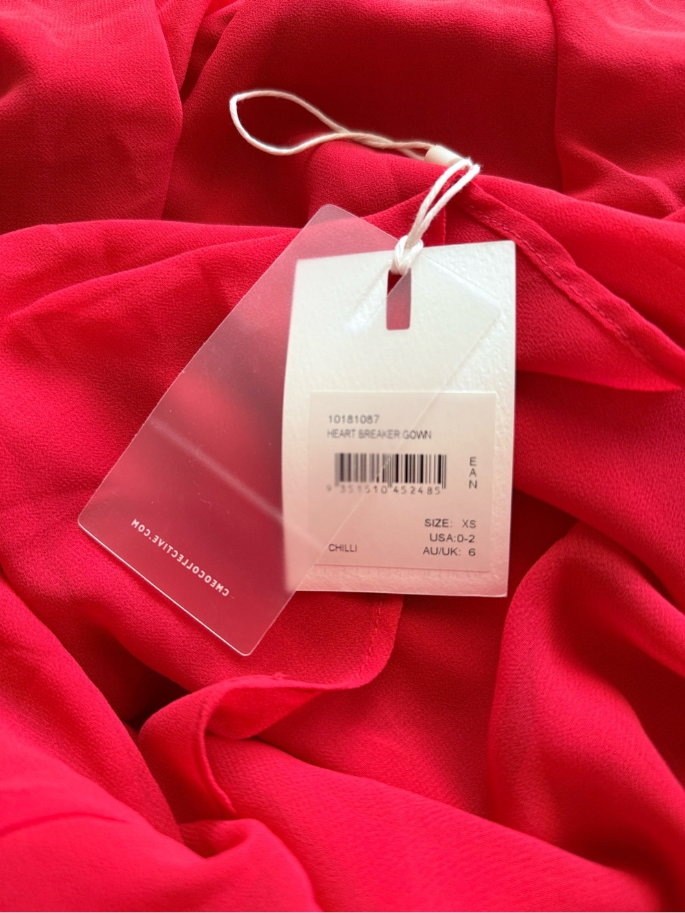 NWT REVOLVE C/MEO Collective Heart Breaker Maxi Dress Red Size XS - Picture 11 of 12